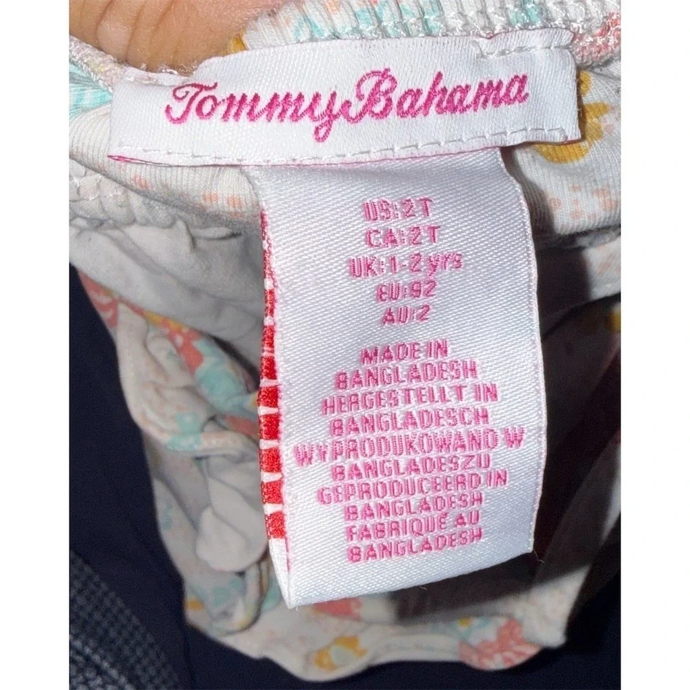 Tommy Bahama Sundress Toddler Girls 2T Floral Ruffle Beach resort vacation